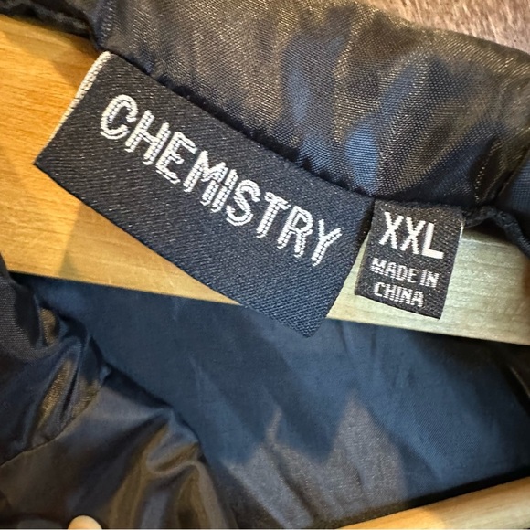 Chemistry Black Windbreaker with Red and Blue Accents - Picture 7 of 8